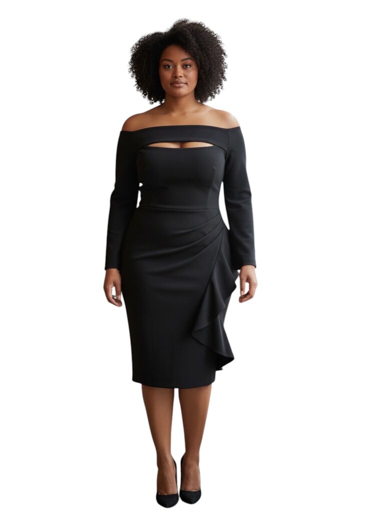 Scuba Cutout Midi Dress