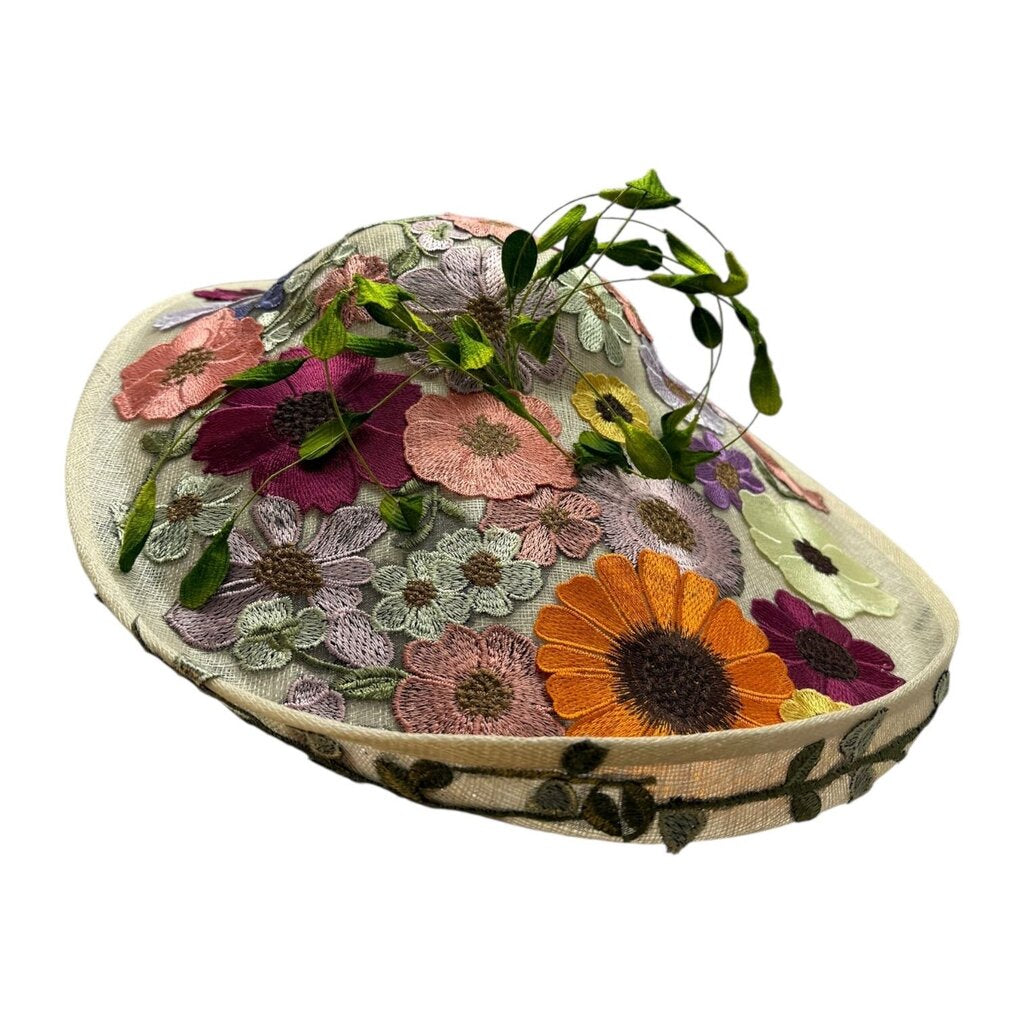 Floral Embroidered Vine Fascinator