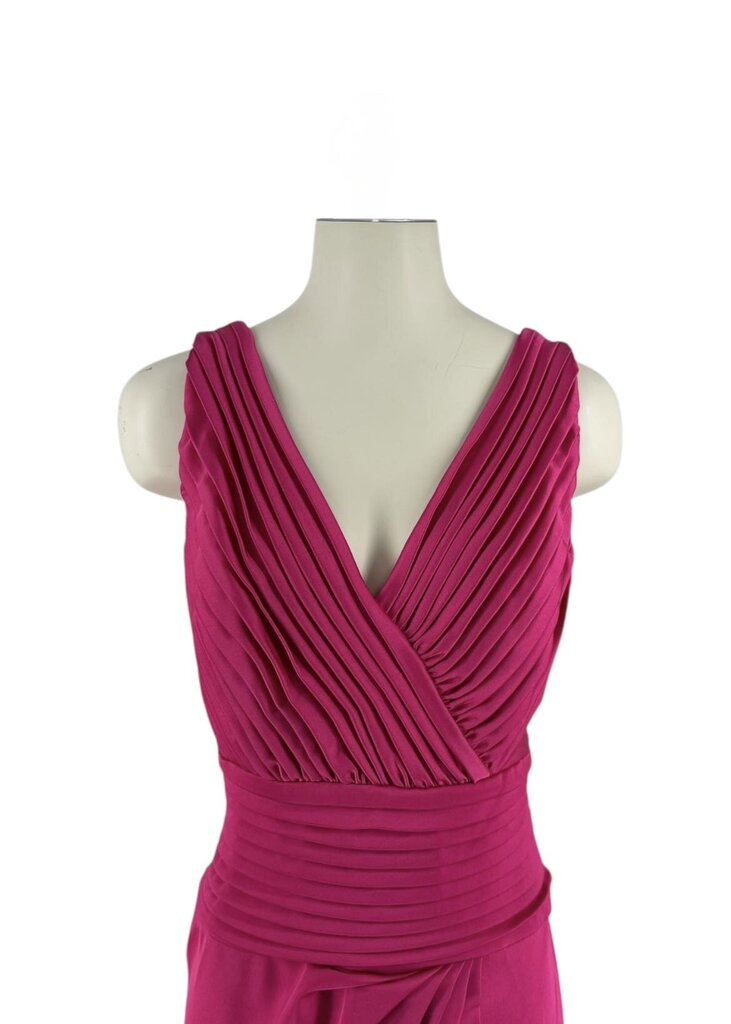 Tadashi Pleated Sleeveless Faux Wrap Dress