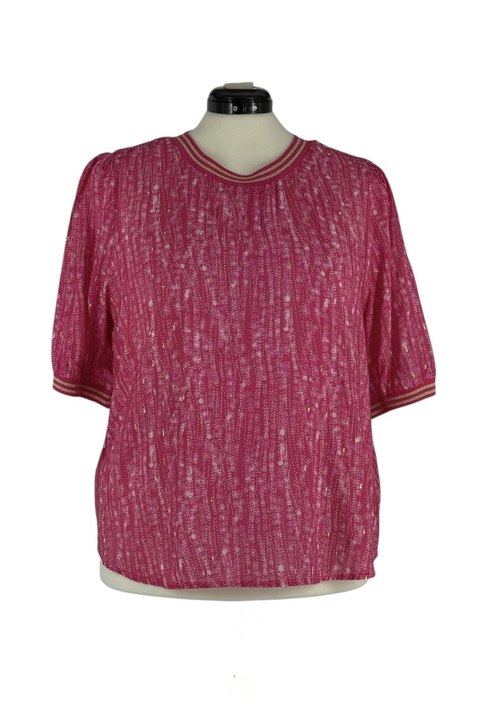 Vine Band Floral Sheer Top