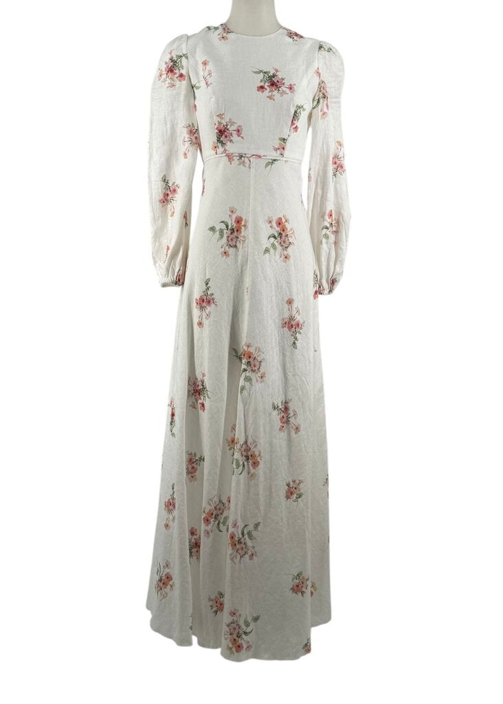 Linen Floral Print LS Maxi / ED5