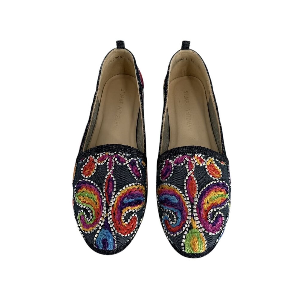 Embroidered Espadrille Flat / Eb6