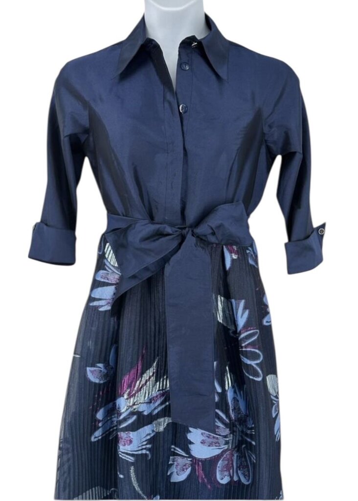 Taffeta Accordion Pleat Gown