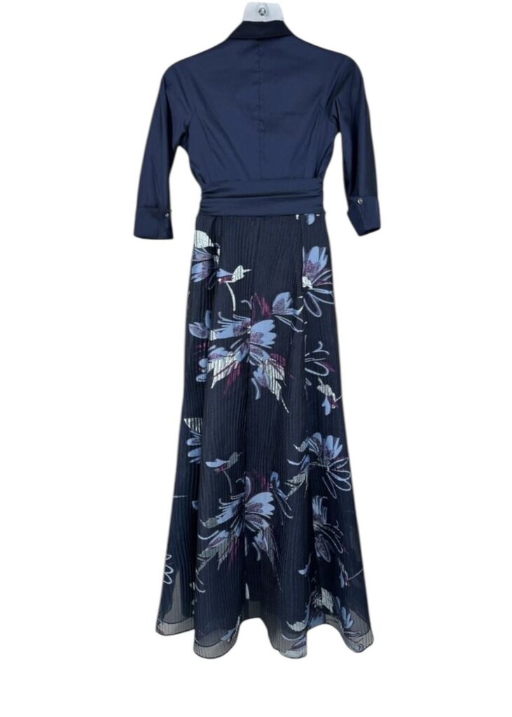 Taffeta Accordion Pleat Gown