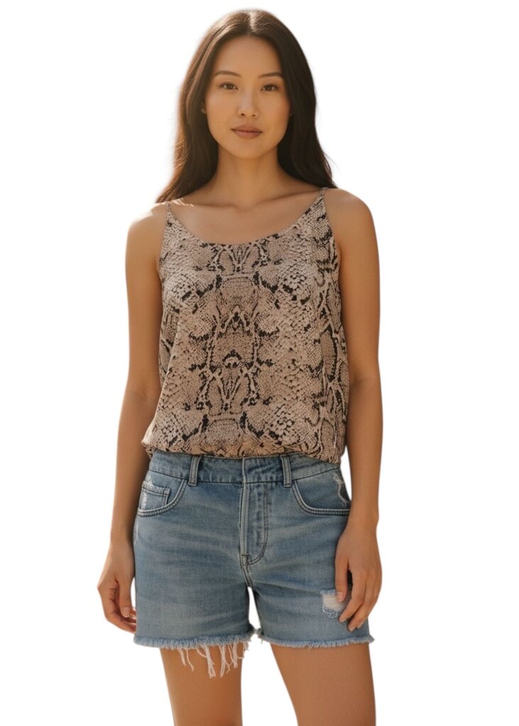 3x1 Stripped Shelter Bullet Distressed Denim Shorts