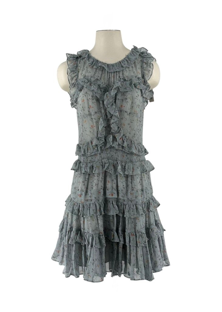 Rebecca Taylor Vine Tiered Ruffle Mini Dress