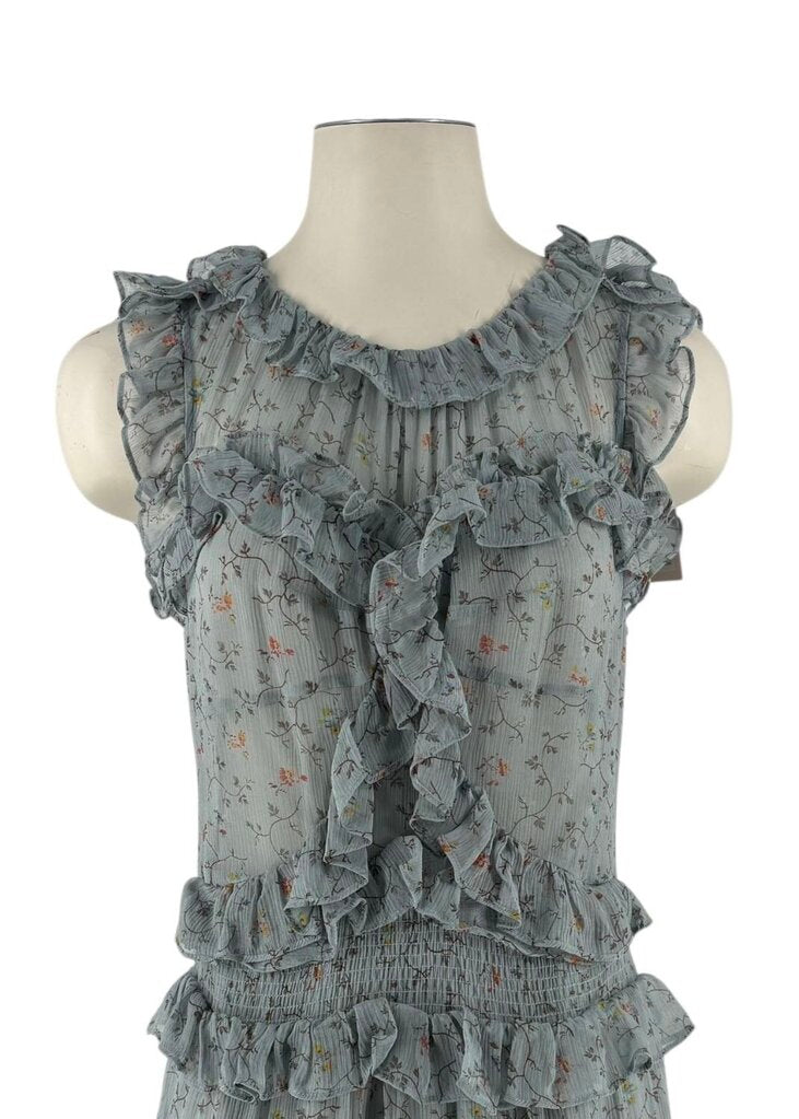 Rebecca Taylor Vine Tiered Ruffle Mini Dress