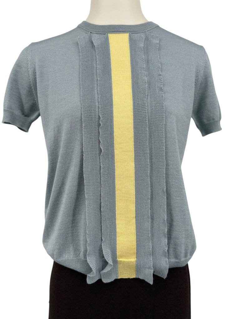 Crew Neck Wool/Silk Blend Top