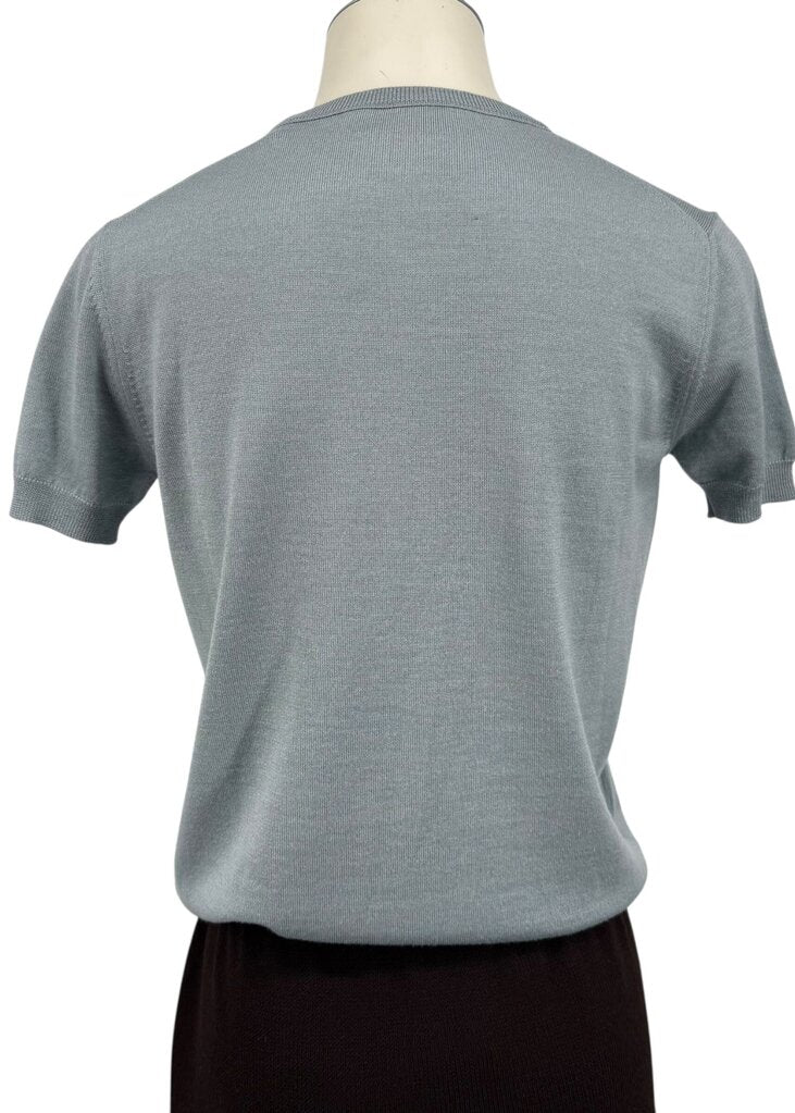 Crew Neck Wool/Silk Blend Top