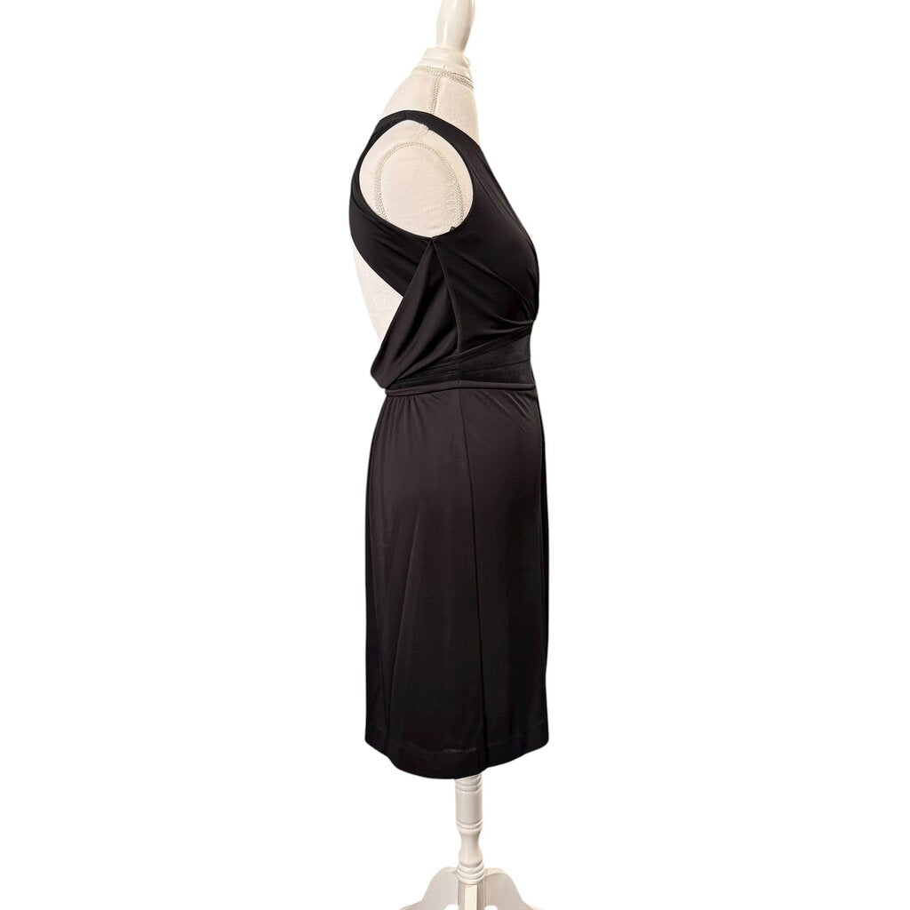 Velvet Waistband Open Back Dress