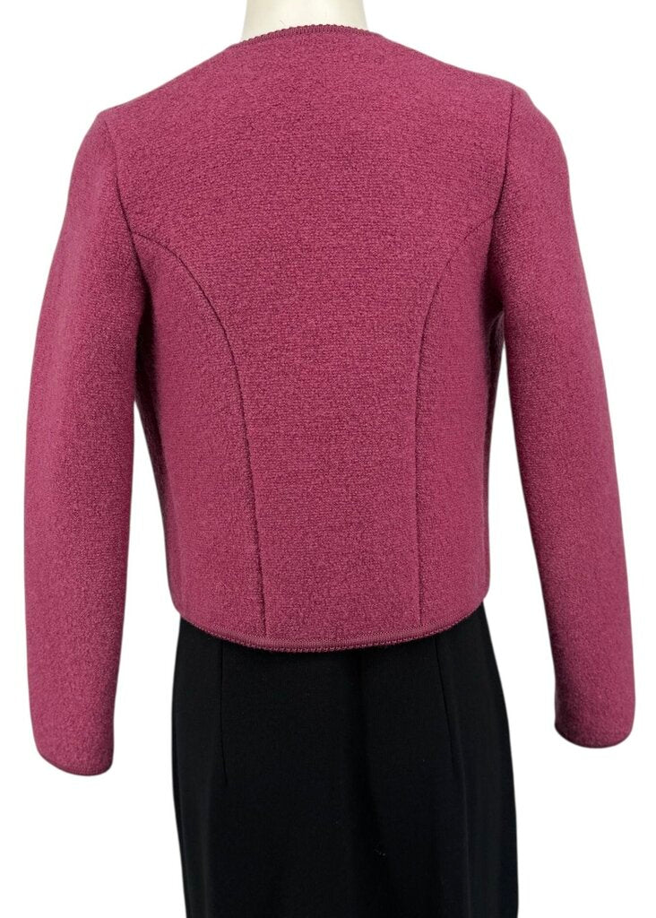 Boiled Wool Cropped Cardigan