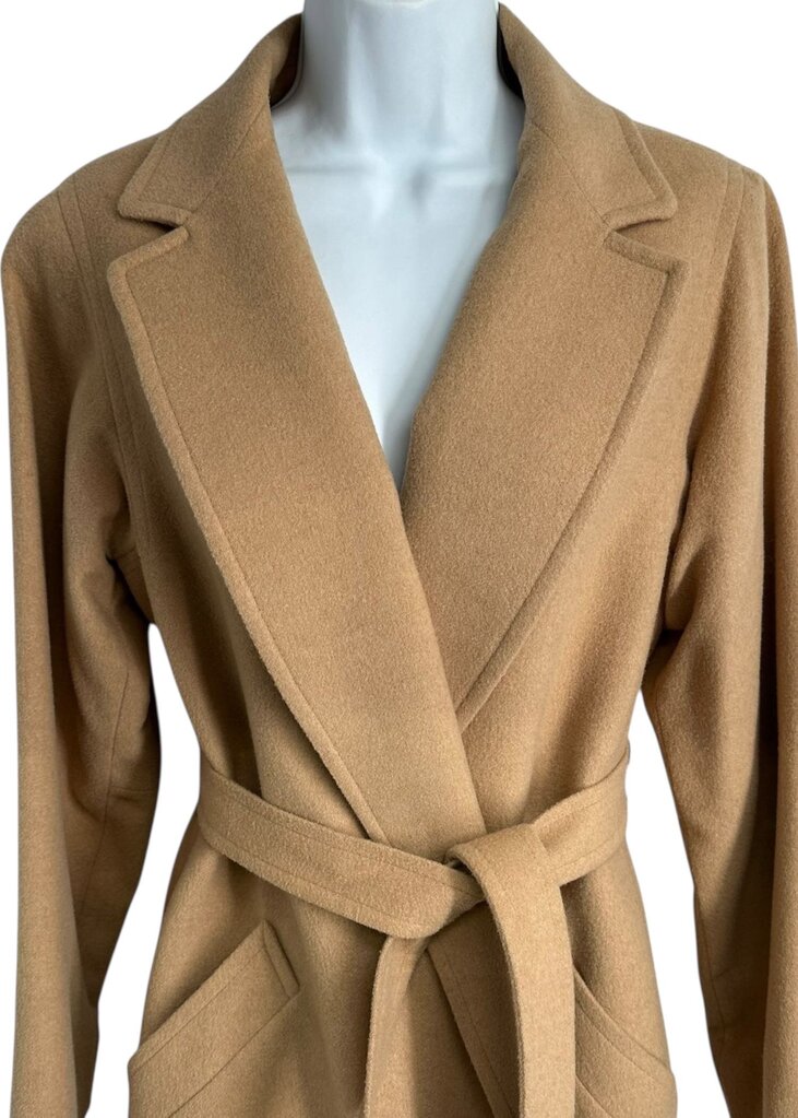 Camel Hair Belted Overcoat