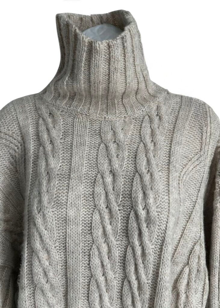 Cable Knit Turtleneck Sweater