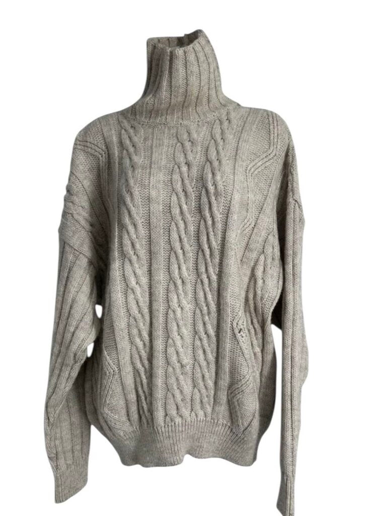 Cable Knit Turtleneck Sweater