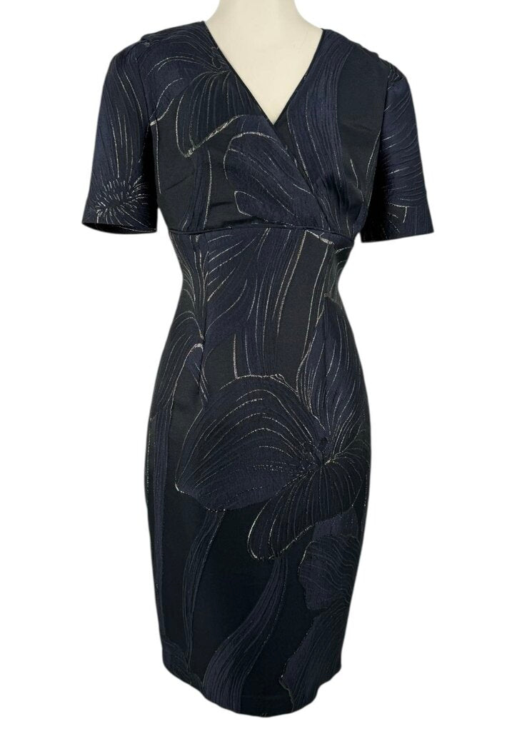 Metallic Firework Wrap Shift Dress