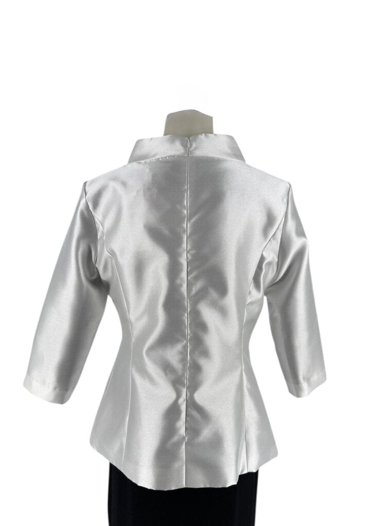 Nehru Stand Up Collar Diamond Twill 3/4 Slv