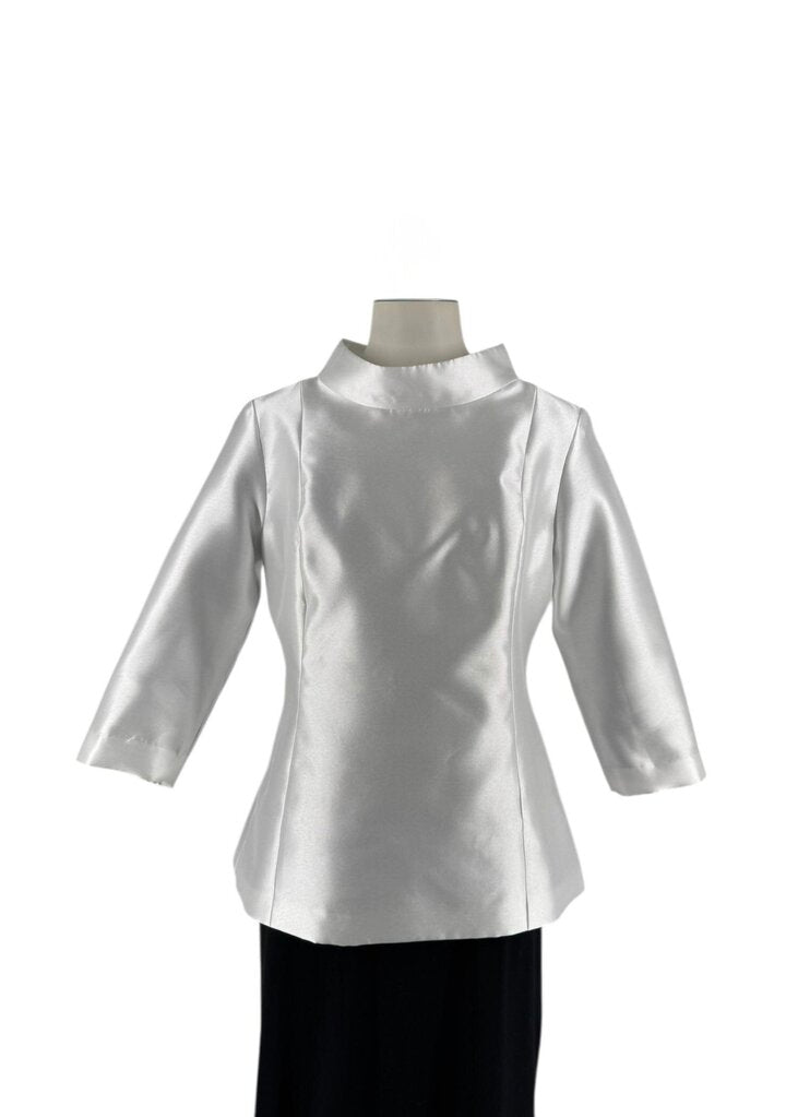Nehru Stand Up Collar Diamond Twill 3/4 Slv