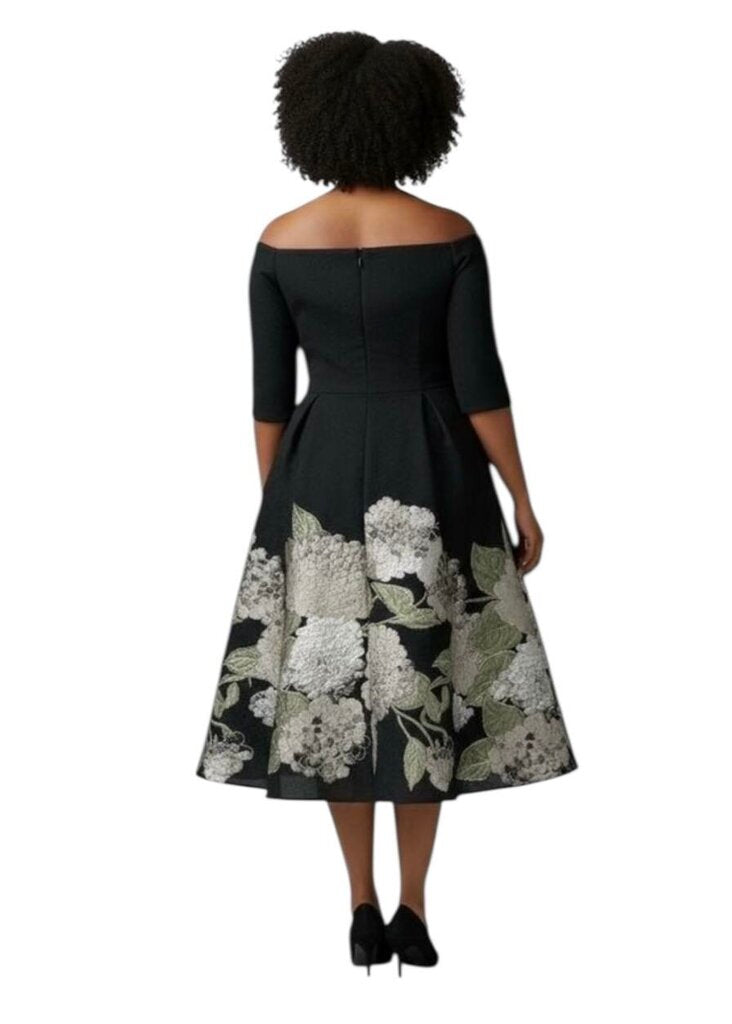 Hydrangea Off Shoulder A-Line Gown