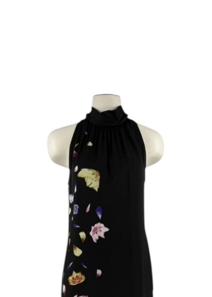Floral Sleeveless Silk Maxi Dress