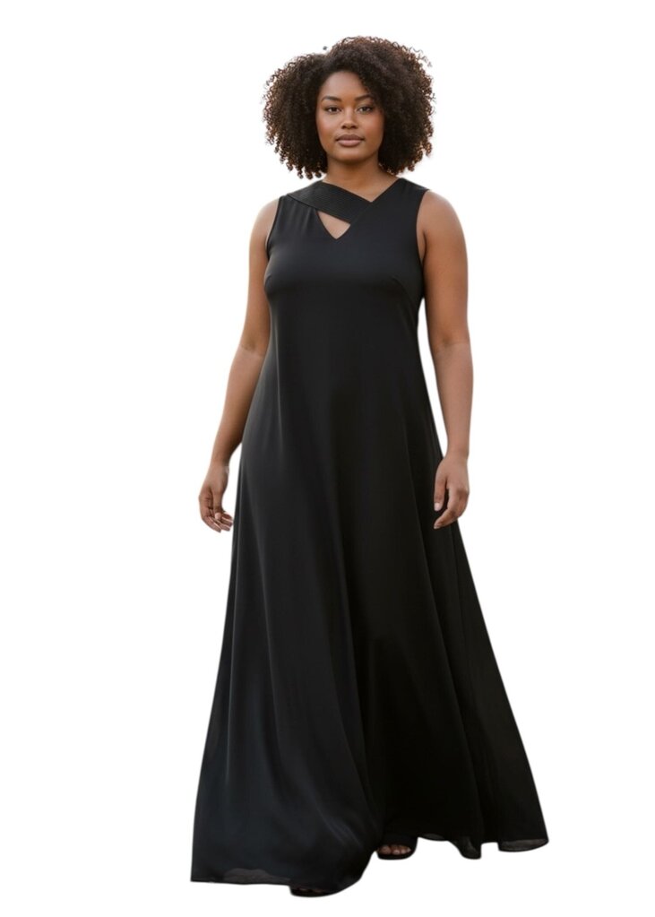 Sleeveless Silk Gown