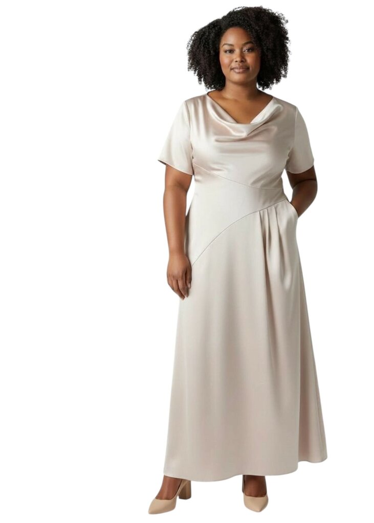 Cowl Draped Sheath Dress