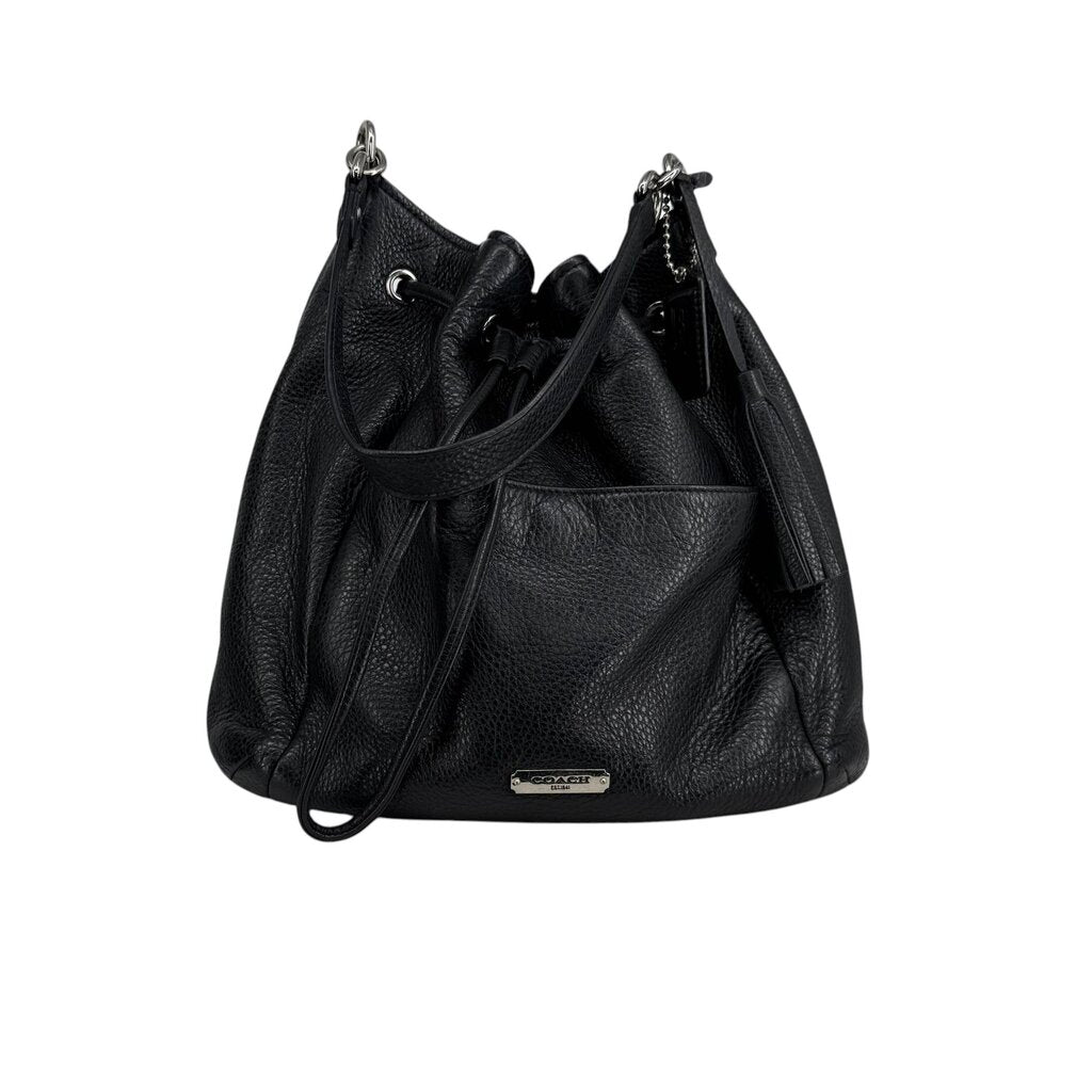 Avery Pebbled Leather Drawstring Bag