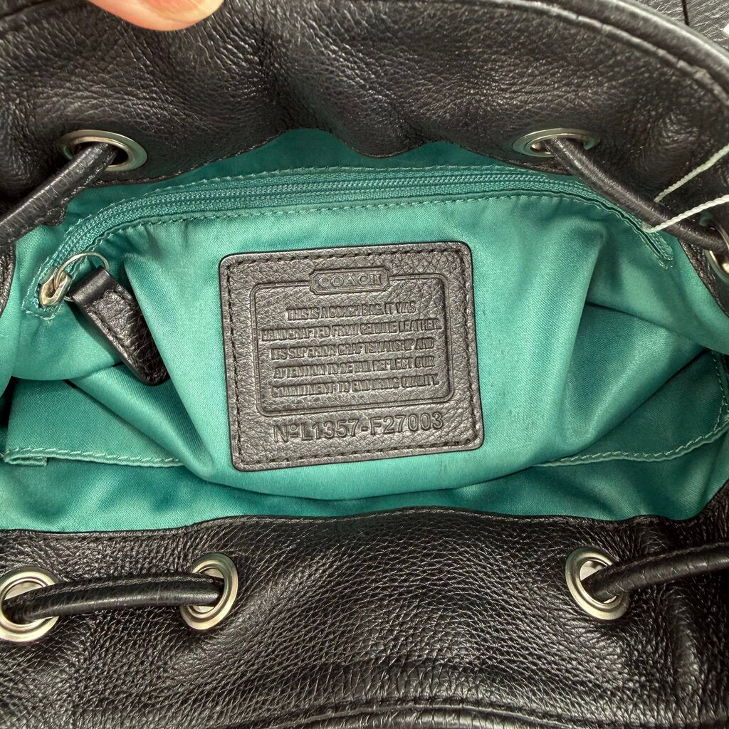 Avery Pebbled Leather Drawstring Bag