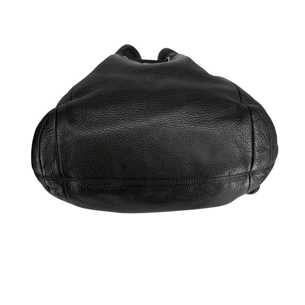 Avery Pebbled Leather Drawstring Bag