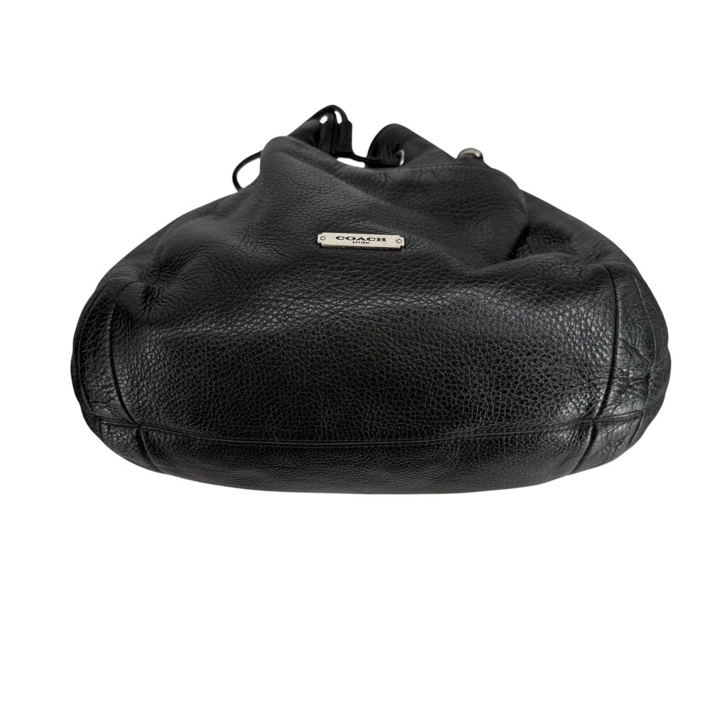 Avery Pebbled Leather Drawstring Bag