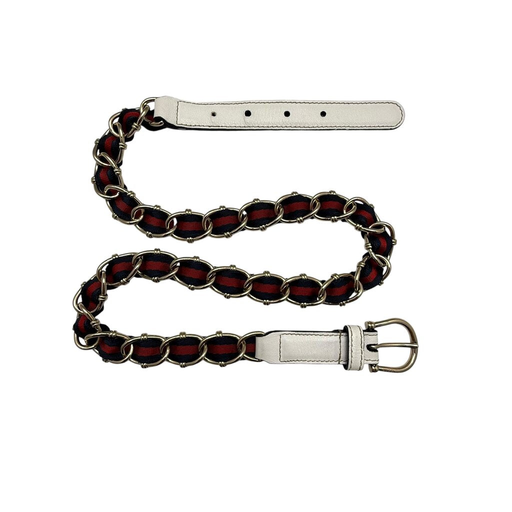 Gold Chain and Leather Belt