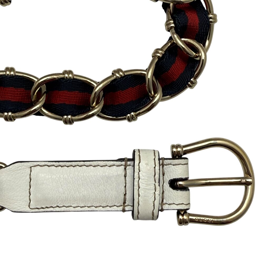 Gold Chain and Leather Belt