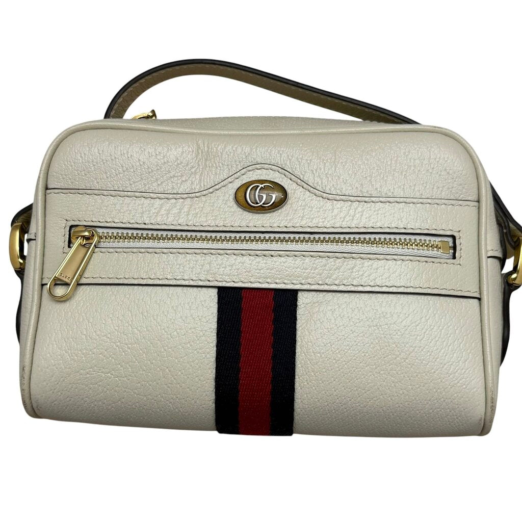 Gucci Ophidia Pebbled Leather Mini Ophidia Crossbody Shoulder Bag