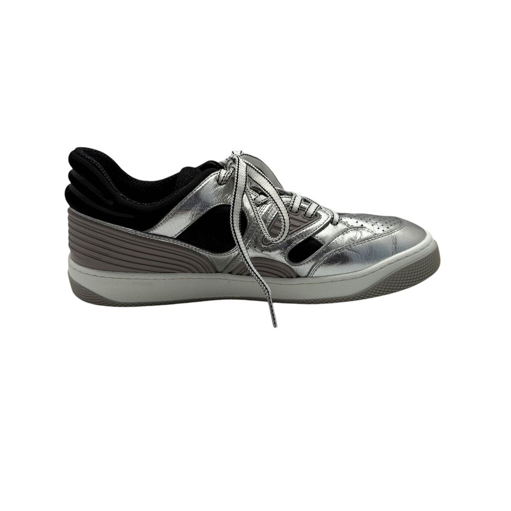 Gucci Mac 80 Basket Metallic Women's Leather Trainer Sneaker