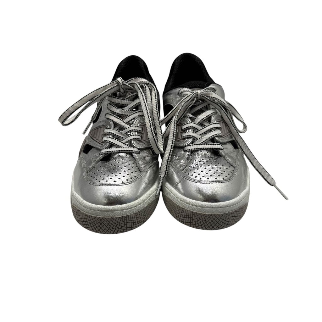 Gucci Mac 80 Basket Metallic Women's Leather Trainer Sneaker
