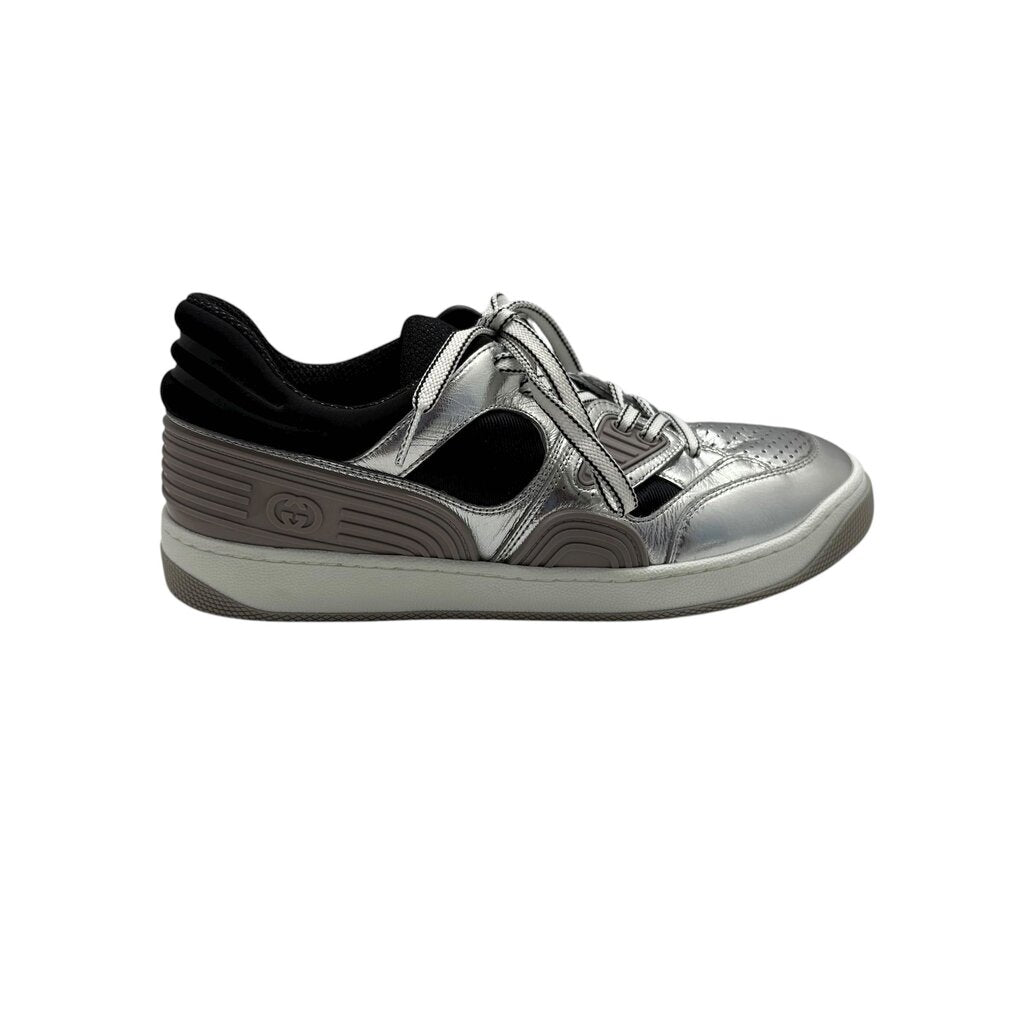Gucci Mac 80 Basket Metallic Women's Leather Trainer Sneaker