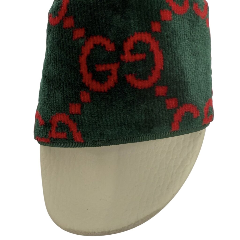 Gucci Unisex Pursuit Terrycloth GG Rubber Slides