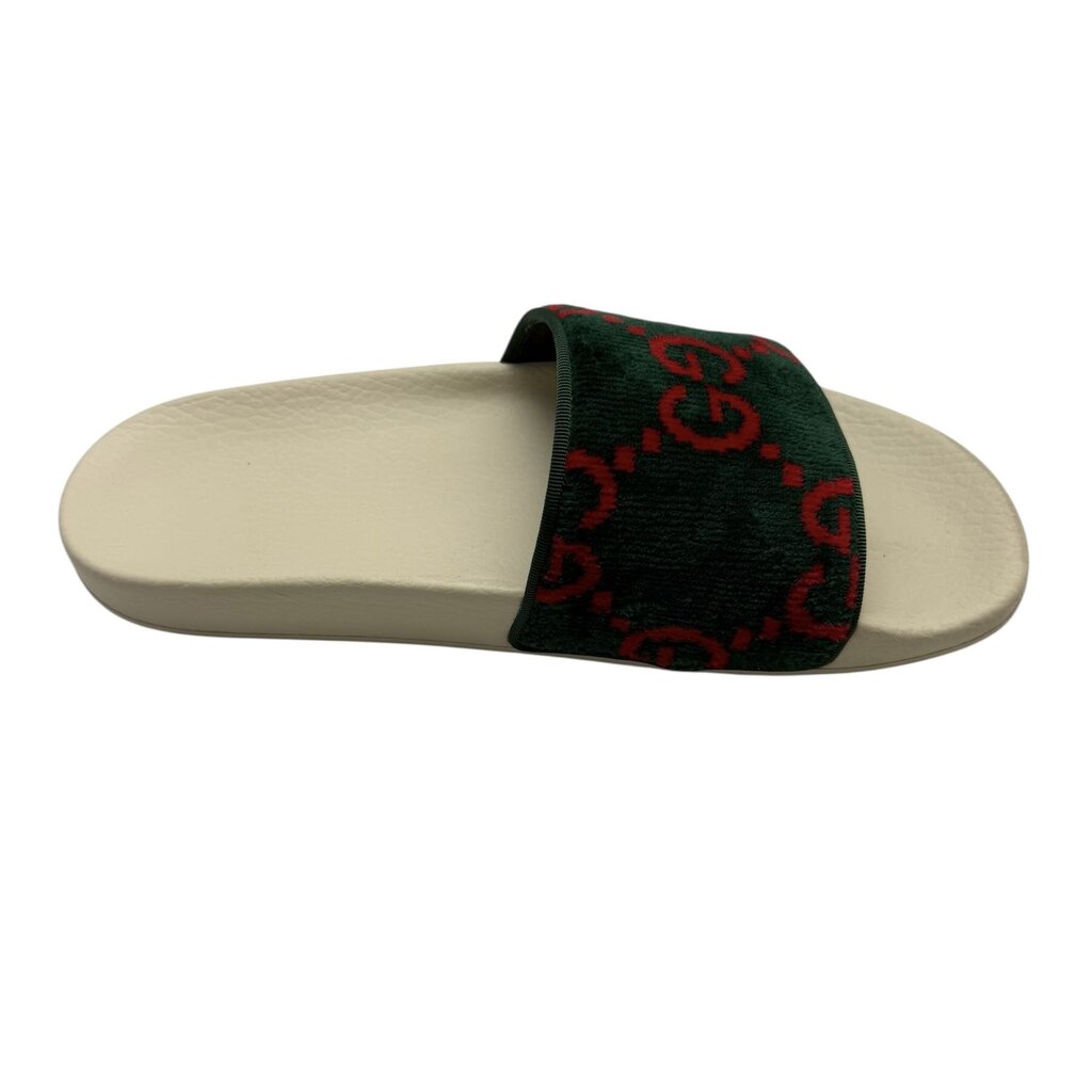 Gucci Unisex Pursuit Terrycloth GG Rubber Slides