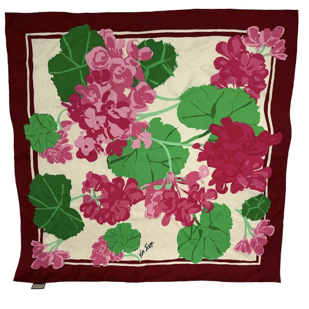 Gucci X Ken Scott Floral Print Silk Scarf