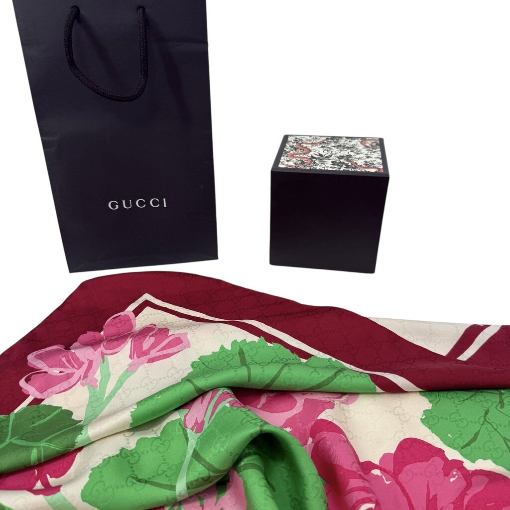 Gucci X Ken Scott Floral Print Silk Scarf
