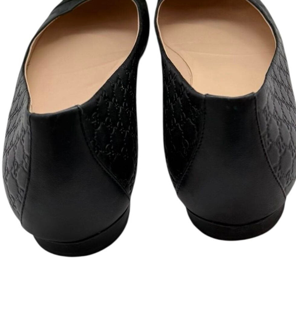 Gucci Women's Cap Toe Micro Guccisimo Ballet Flat Shoe
