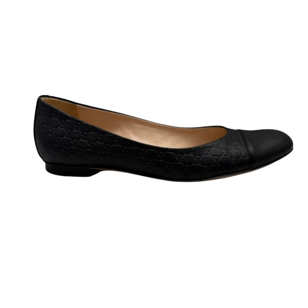 Cap Toe Micro Guccisimo Ballet Flat