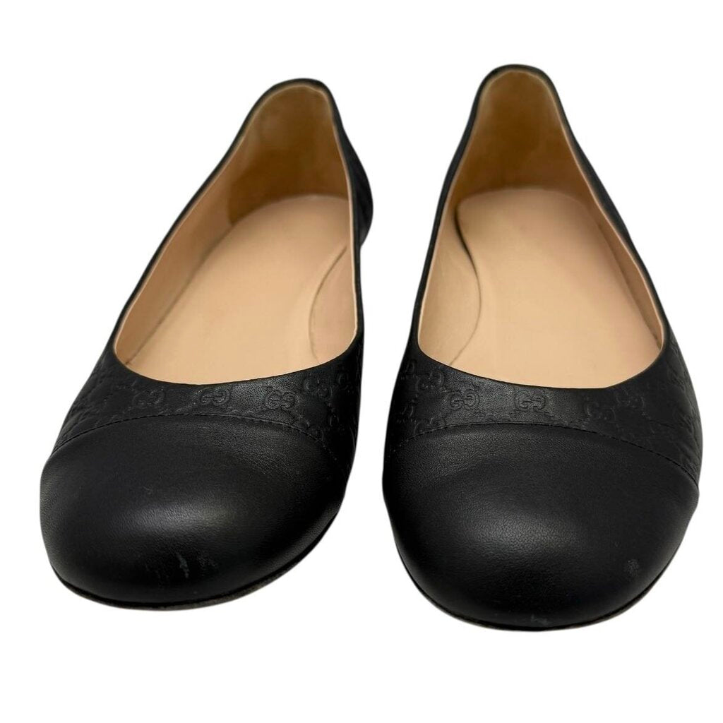 Cap Toe Micro Guccisimo Ballet Flat