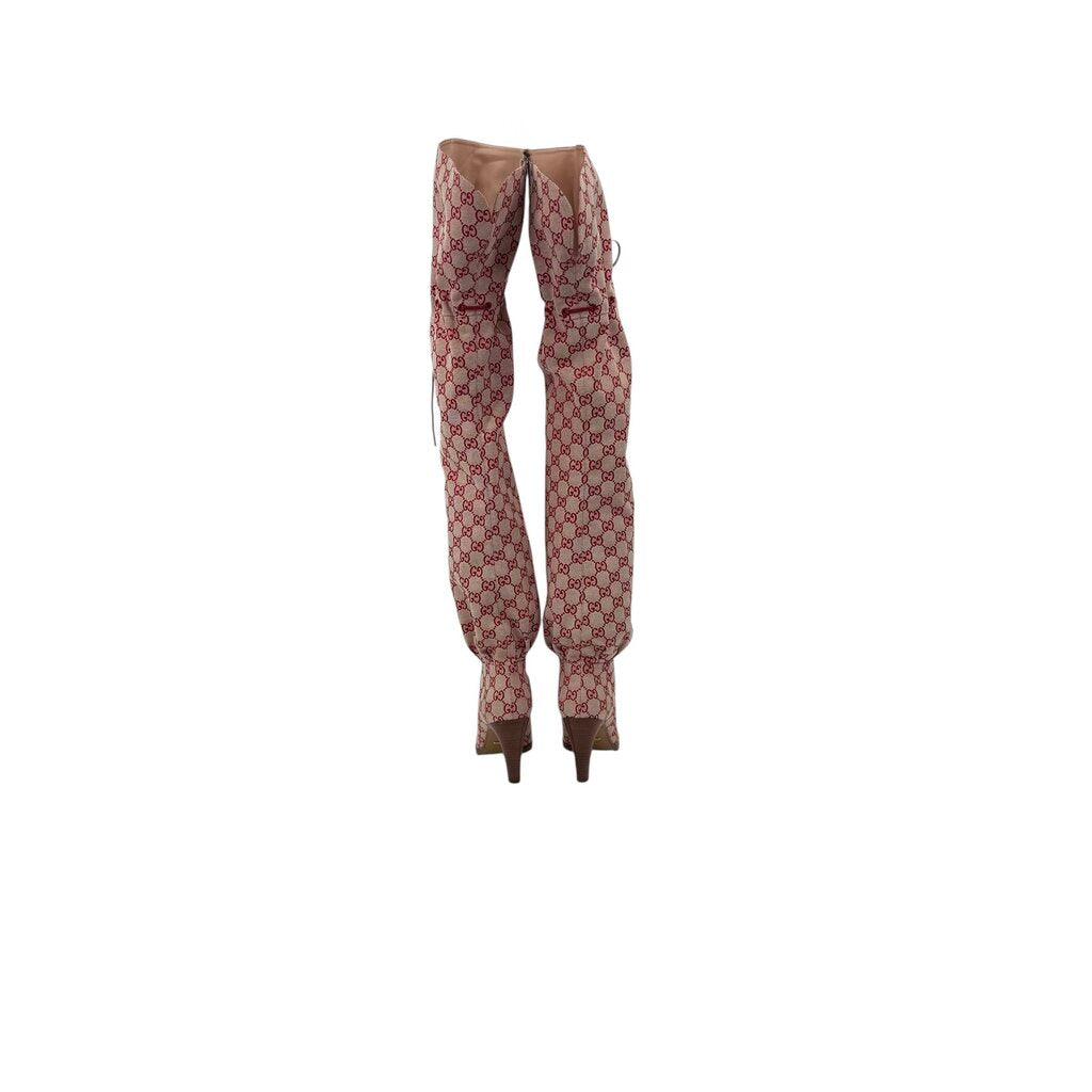 Gucci Lisa GG Guccissima Over the Knee Ladies Heeled Boot