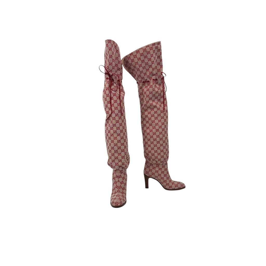 Gucci Lisa GG Guccissima Over the Knee Ladies Heeled Boot