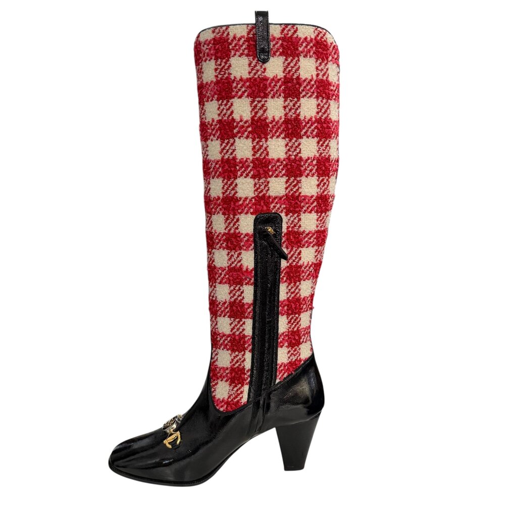 Zumi Check Knee High Boots