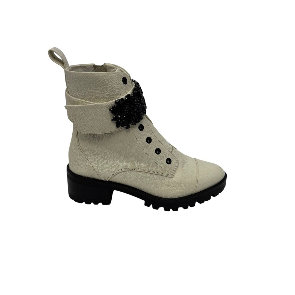 Pippa Pebbled Leather Moto Boot