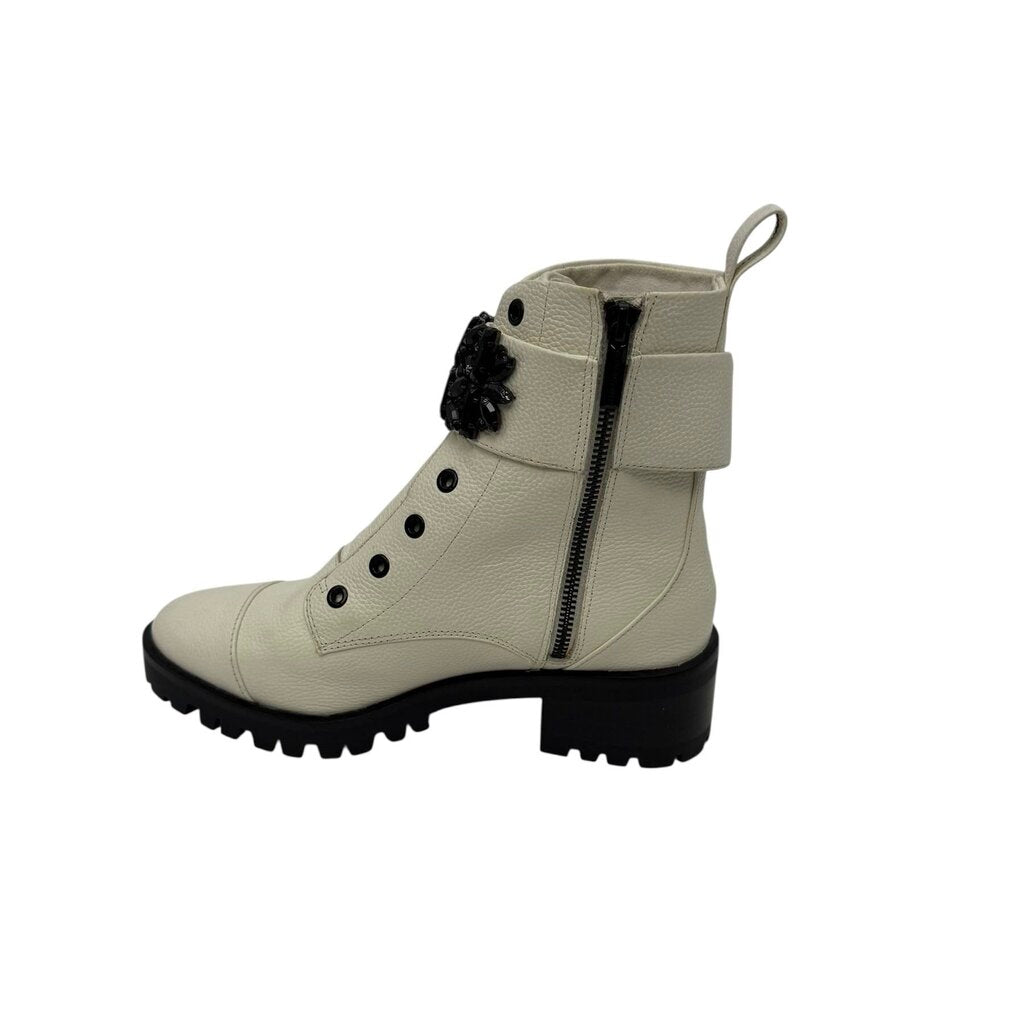 Pippa Pebbled Leather Moto Boot