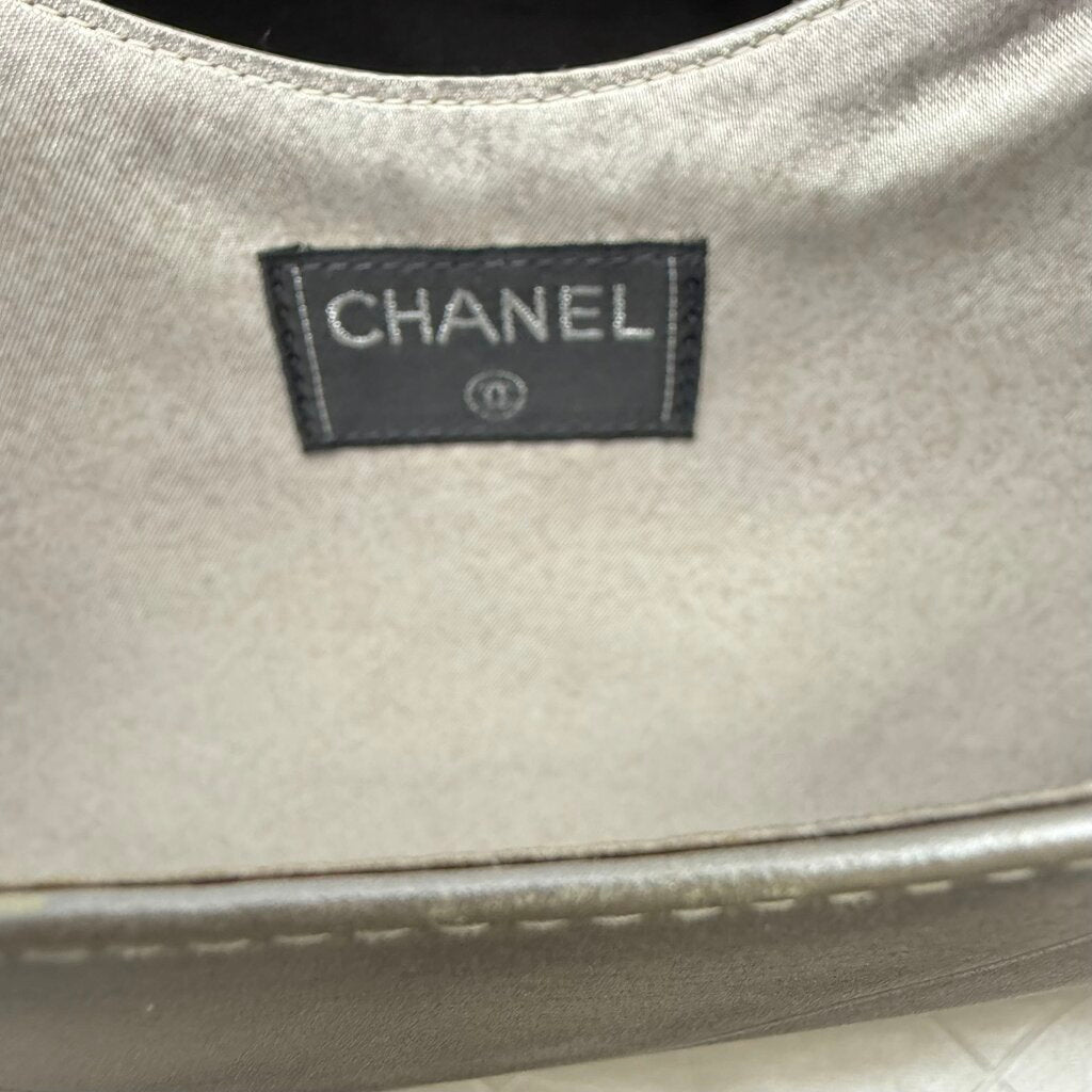 Chanel Top Handle Clutch Tote with Oversized Quilted Topstitch Handbag with CC Button Details