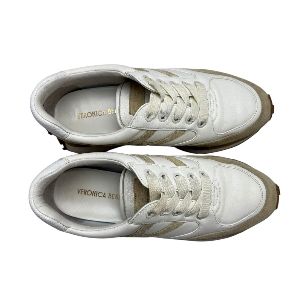 Veronica Beard Valentina Mixed Leather Retro Sneakers