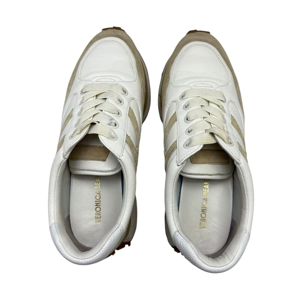 Veronica Beard Valentina Mixed Leather Retro Sneakers